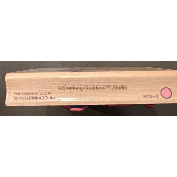 Snowman Christmas Magic Wood Mounted Stamp Inkadinkado smirking goddess - Picture 3 of 4